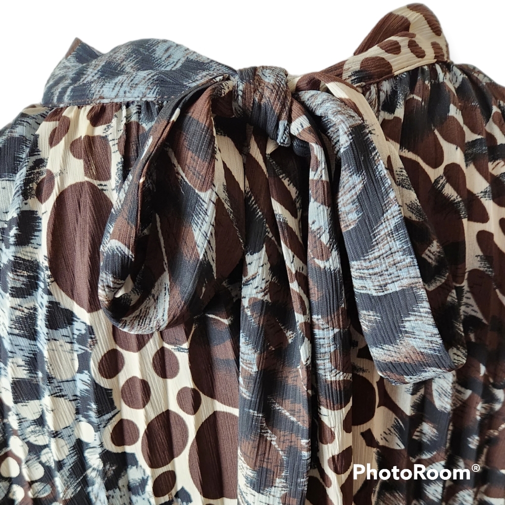 Agora animal print halter blouse size Large - Picture 5 of 15